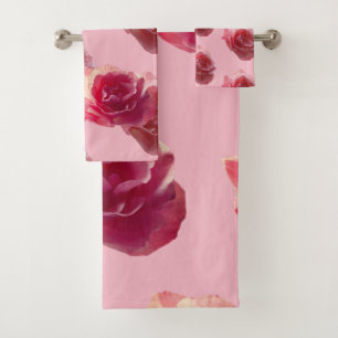 Ensemble de serviettes de toilette motif photo ros
