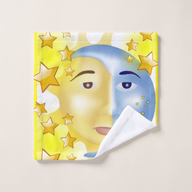 Ensemble de serviettes de toilette Sun Moon Hands (Gant de toilette)