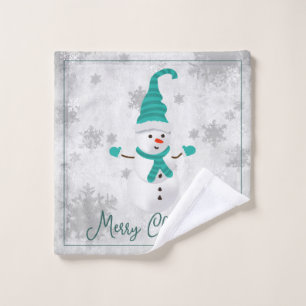 Ensemble de serviettes de toilette turquoise Snowm