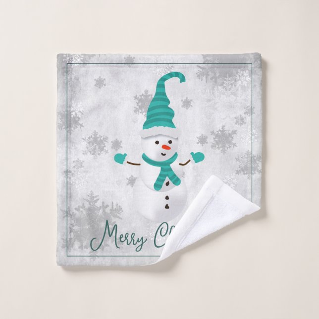 Ensemble de serviettes de toilette turquoise Snowm (Gant de toilette)