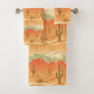 Ensemble de serviettes Desert Cactus Southwest Des
