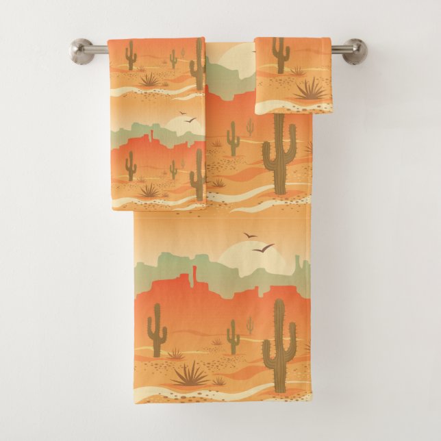 Ensemble de serviettes Desert Cactus Southwest Des (En situation)