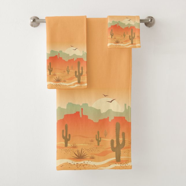 Ensemble de serviettes Desert Cactus Southwest Des (En situation)