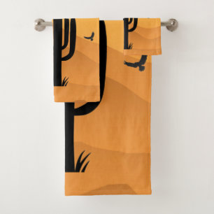 Ensemble de serviettes Design Desert Cactus