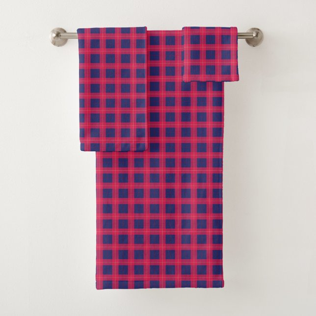 Ensemble de serviettes deux pièces avec un rose et (Créateur téléchargé)