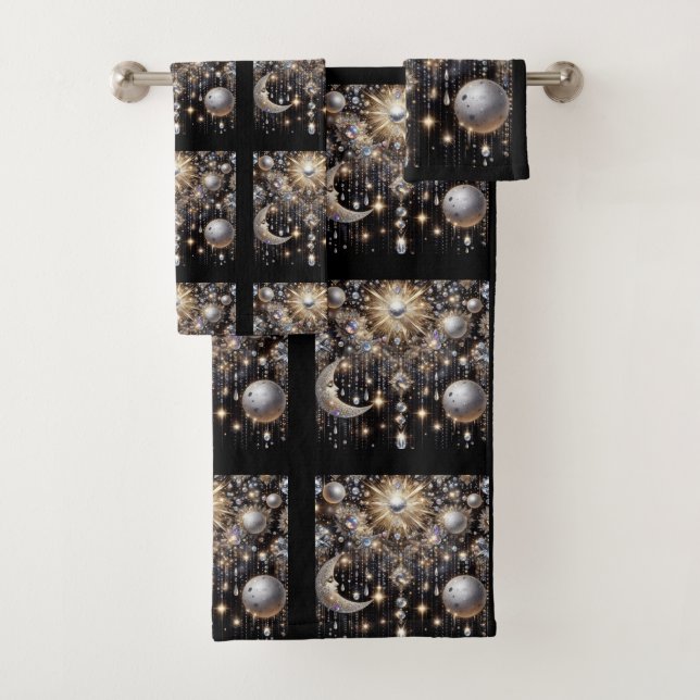 Ensemble de serviettes Diamant Céleste (En situation)