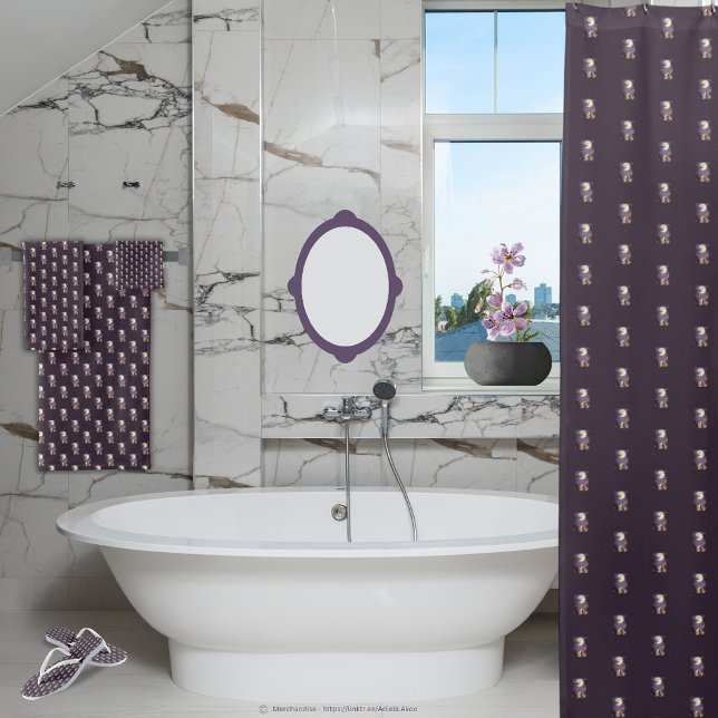 Ensemble de serviettes - Dracula Junior (DJ Towels, Flip-flops & Shower Curtain by Poet Adiela Akoo. Browse my store for more great finds now)