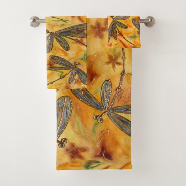 Ensemble de serviettes Dragonfly Warm Breeze (En situation)