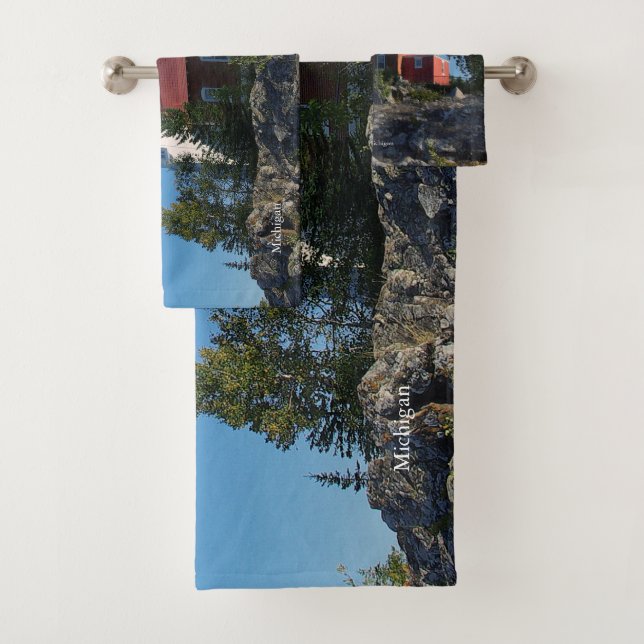 Ensemble de serviettes Eagle Harbour Lighthouse (En situation)