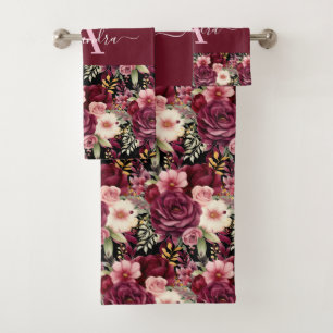 Ensemble de serviettes élégantes avec monogramme e