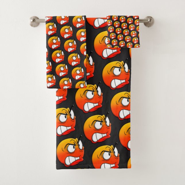 Ensemble de serviettes Emote Face (En situation)