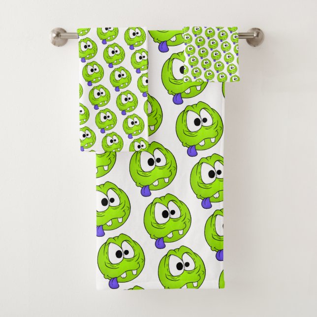 Ensemble de serviettes Emote Face (En situation)