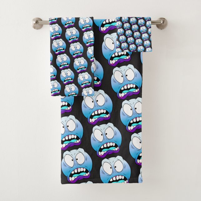 Ensemble de serviettes Emote Face (En situation)