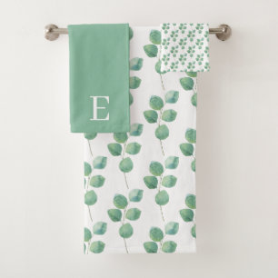 Ensemble de serviettes en Eucalyptus monogramme