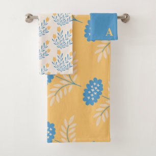 Ensemble de serviettes Floral Monogrammé