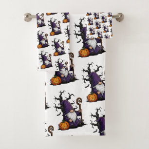 Ensemble de serviettes Gnome Halloween