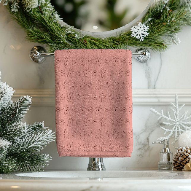 Ensemble de serviettes groovy 70s Pastel Christmas (Groovy Towel Set 70s Pastel Christmas Delight)