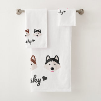 Ensemble de serviettes Husky Love