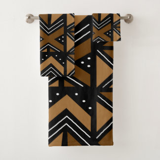 Ensemble de serviettes inspirées du style Bogolan