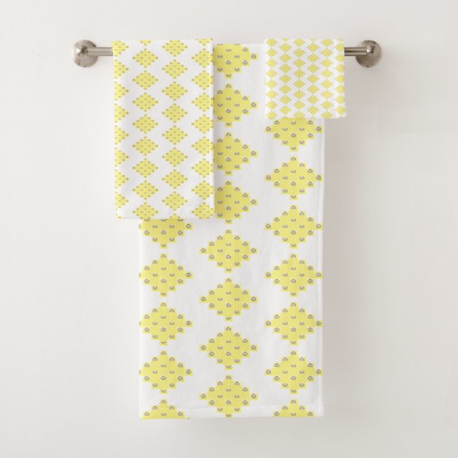 Ensemble de serviettes jaune soleil OVERFLOW (En situation)