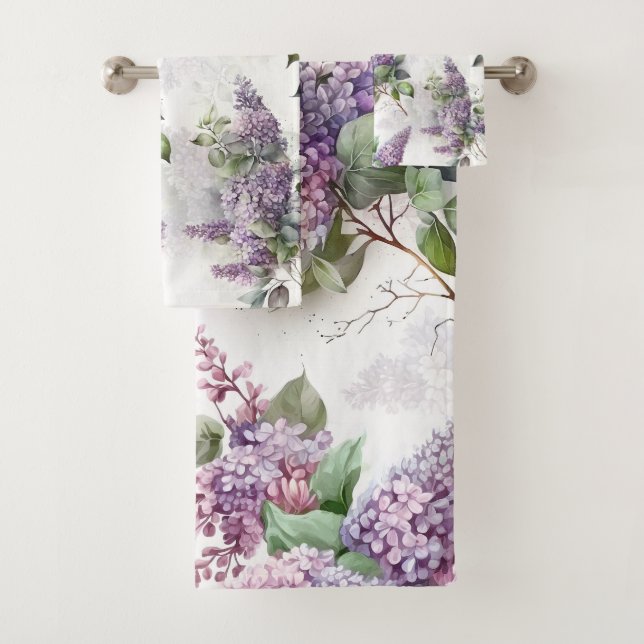 Ensemble de serviettes Lilac Pure Élégance (En situation)