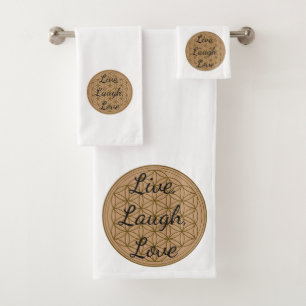Ensemble de serviettes "Live, Laugh, Love"