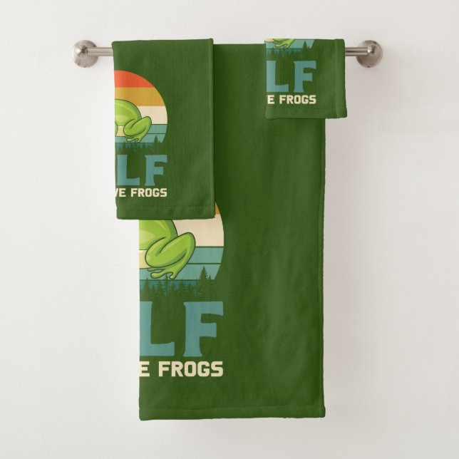 Ensemble de serviettes Love Frogs (En situation)