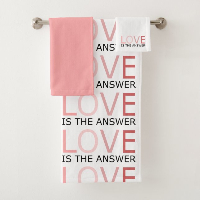 Ensemble de serviettes Love Is The Answer (En situation)