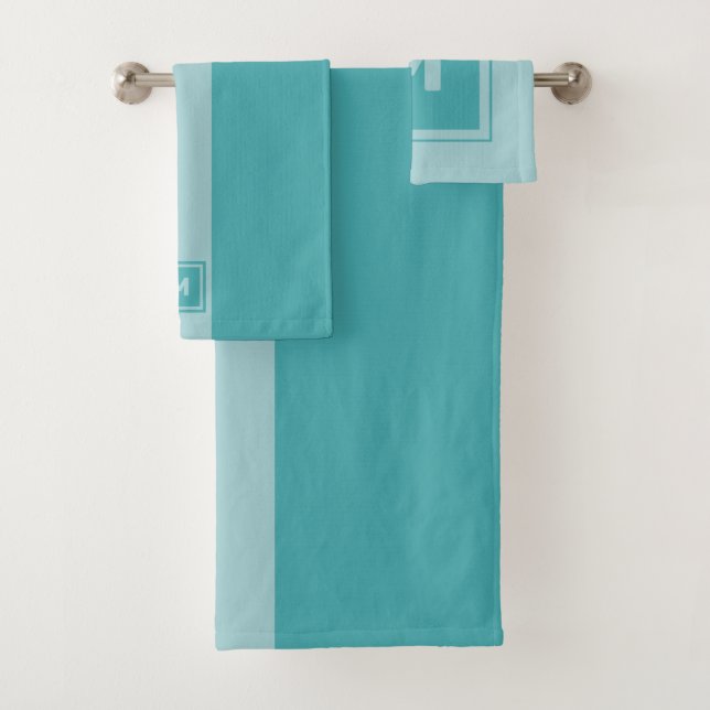 Ensemble de serviettes monogramme personnalisé (En situation)