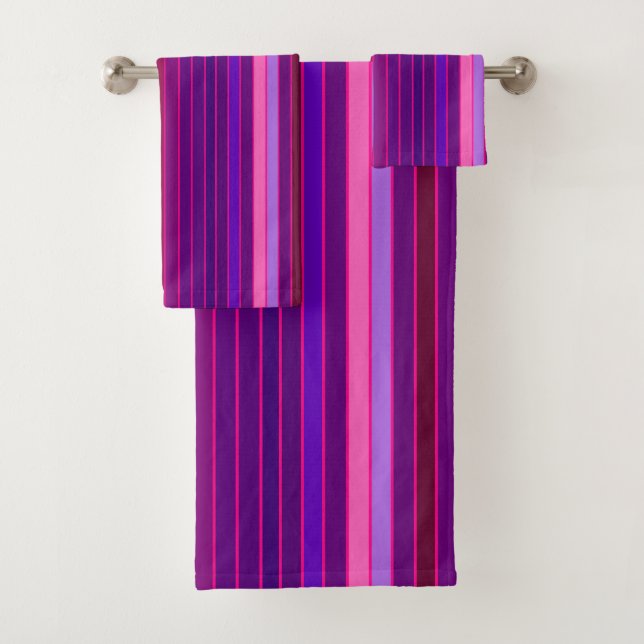 Ensemble de serviettes multicolores (En situation)