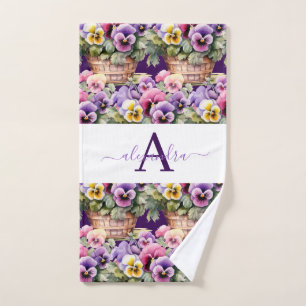 Ensemble de serviettes Pâquerette de printemps à m