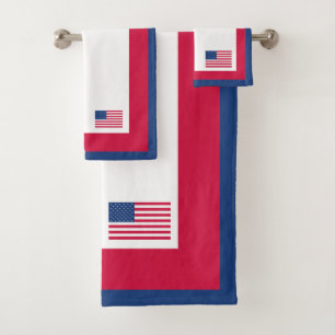Ensemble de serviettes patriotiques Drapeau Améric