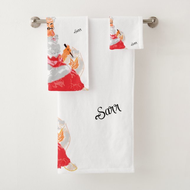 Ensemble de serviettes : Père Noël (En situation)