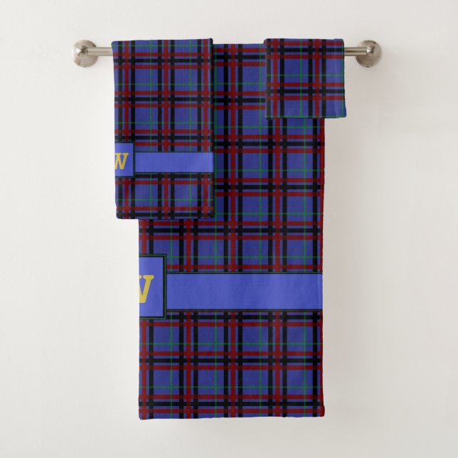 Ensemble De Serviettes Plaid À Joyaux (En situation)