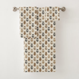 Ensemble de serviettes pour enfants à motif d'ours