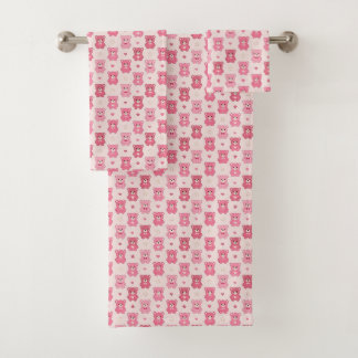 Ensemble de serviettes pour enfants Ourson Rose Do