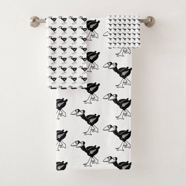 Ensemble de serviettes Pukeko Bird (En situation)