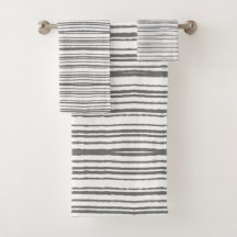 Ensemble de serviettes rayées minimaliste moderne