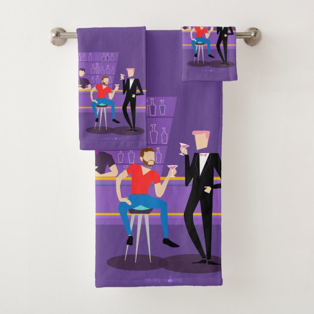 Ensemble de serviettes Retro Gay Bar (En situation)