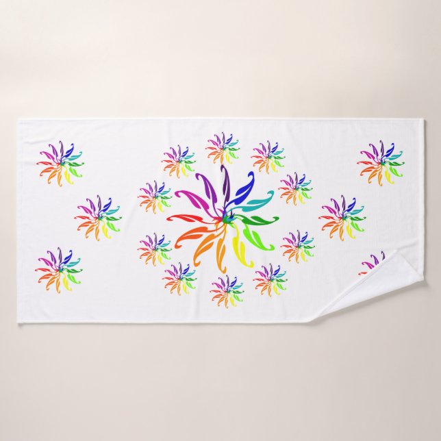 Ensemble de serviettes - Roues de couleur (Serviette de bain)