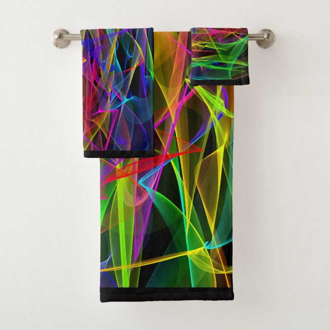 Ensemble de serviettes - Rubans de lumière (En situation)