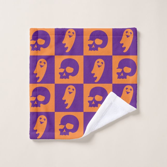 Ensemble de serviettes sur le thème d'Halloween. (Gant de toilette)