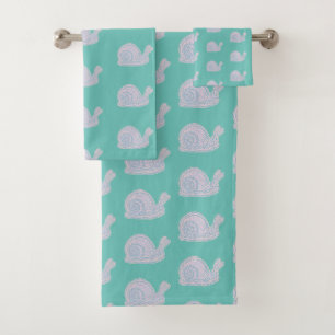 Ensemble de serviettes vert pastel Escargot