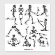 Ensemble de squelettes scrapbooking autocollant