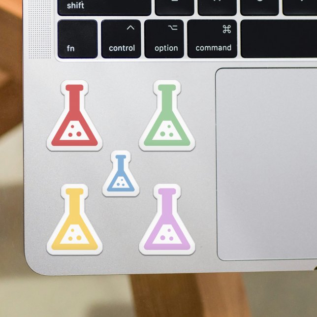 Ensemble de stickers Beakers Chimie Colorée (Colorful Chemistry Beakers Stickers Set)