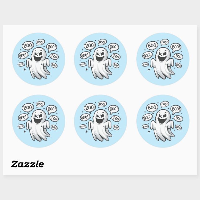 Ensemble de stickers de fantômes de Boo amusant (Feuille)