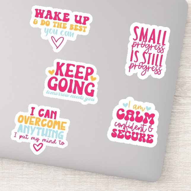 Ensemble de stickers de santé mentale motivationne (Détail)