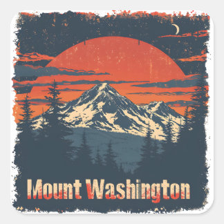 Ensemble de stickers de ski Retro Mount Washington