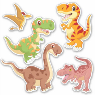Ensemble de stickers Dinosaure Carton mignon