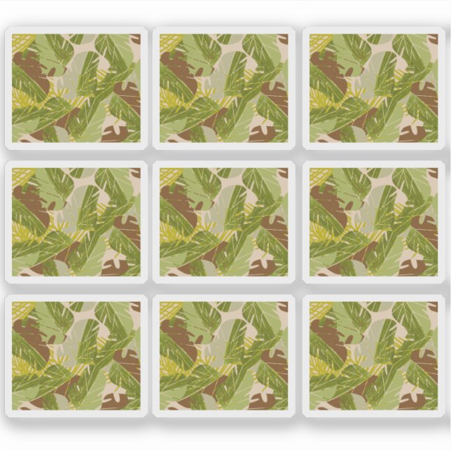 Ensemble de stickers Motif Plante Jungle (Devant)